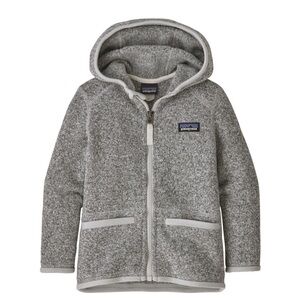 Patagonia Baby Better Sweater Gray Fleece Hoodie - size 6-12 months